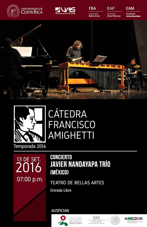 Nandayapa ofrecerá un taller de percusión y marimba, dirigido a estudiantes de percusión. 