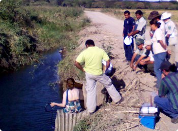 Funcionarios(as) del SINAC se capacitan en la recolección y manejo de muestras ambientales.