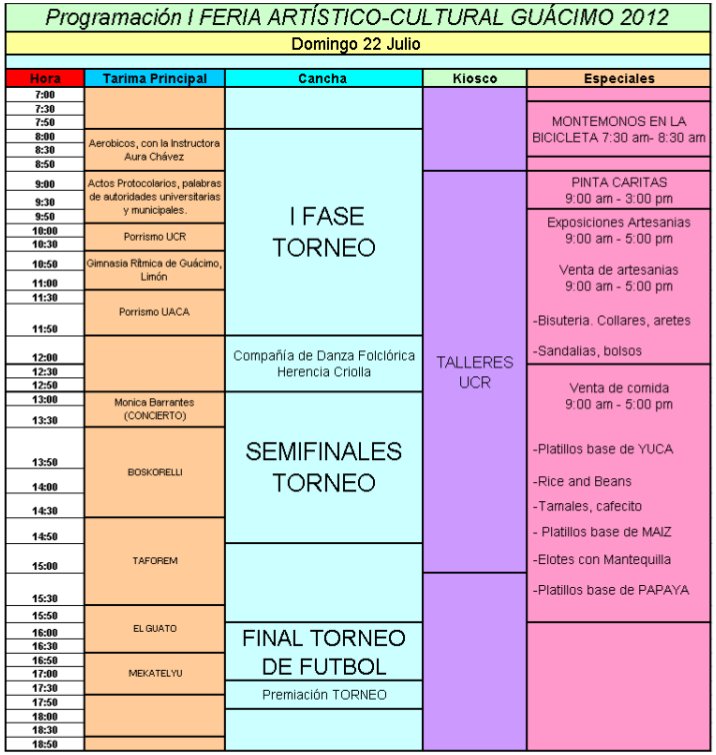 img-noticia-Programación de la I Feria artístico-cultural en Guácimo. Imagen cortesía del proyecto