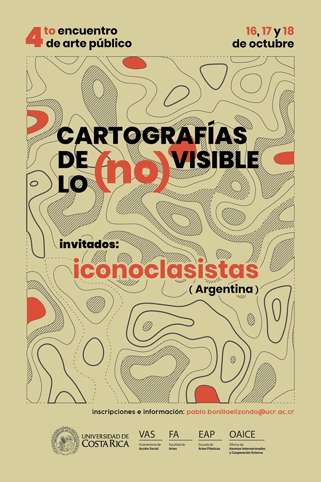 Afiche del Encuentro de Arte Público: Cartografías de lo no visible. 