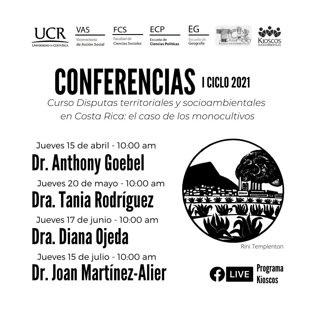 El programa de Acción Social, Kioscos Socioambientales, invita al ciclo de conferencias organizado para el I Semestre 2021.