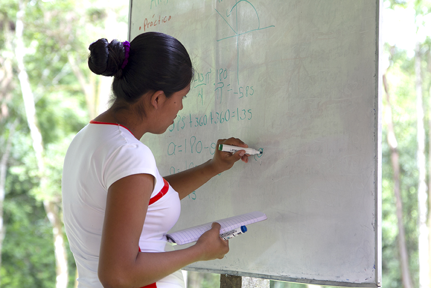 El acceso a una educación multicultural en los territorios indígenas es uno de los desafíos del sistema educativo costarricense.  El reconocimiento a sus saberes y el rescate de sus lenguas es una tarea que desde diversos proyectos las universidades públicas abordan como una contribución ante las falencias en las políticas estatales.  Foto: Denis Castro.