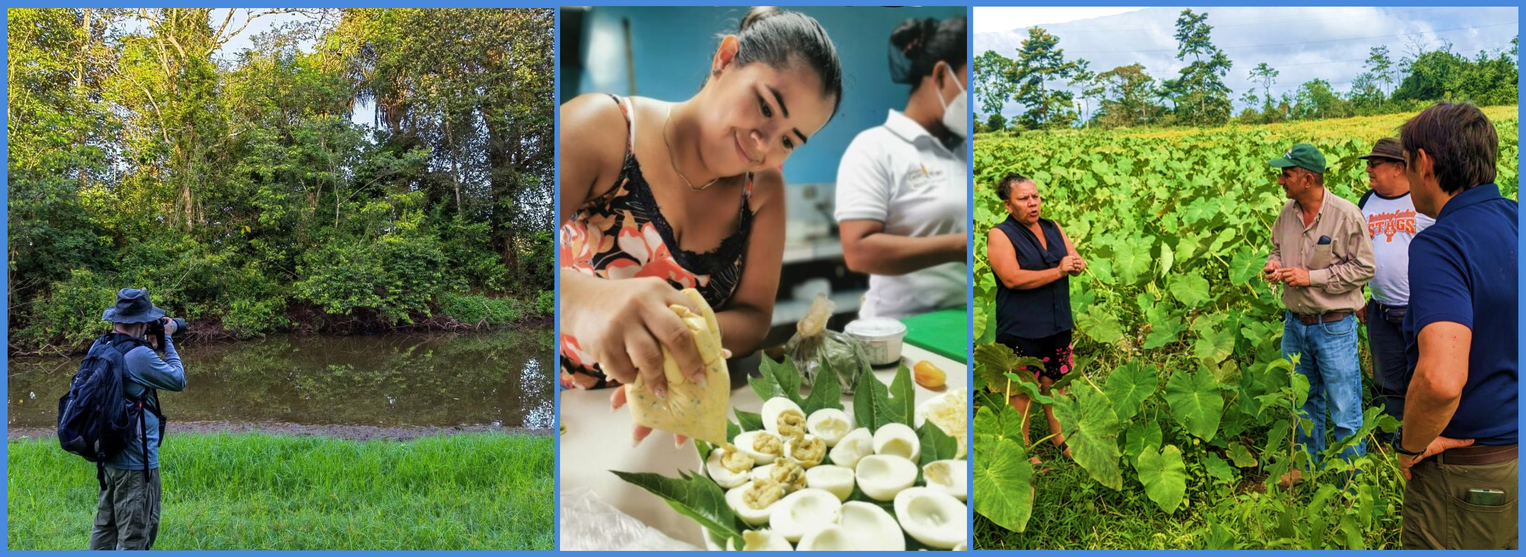 La riqueza cultural del Territorio Norte-Norte, conformado por los cantones de Upala, Guatuso y Los Chiles, representa un enorme potencial de crecimiento para esa zona, que además de sus atractivos turísticos es una de las grandes productoras de cacao, raíces y tubérculos del país. Fotomontaje Eduardo Muñoz.