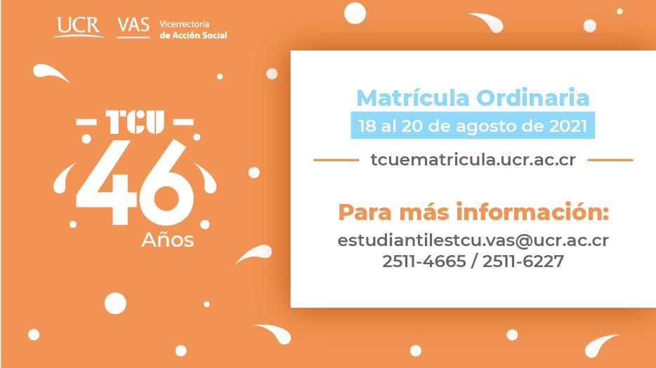 Matrícula ordinaria II Ciclo 2021
